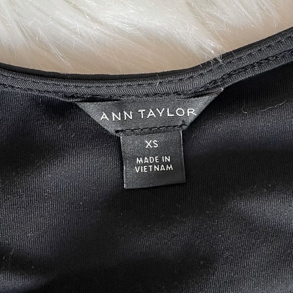 Ann Taylor Wrap Blouse in Black - Picture 4 of 5